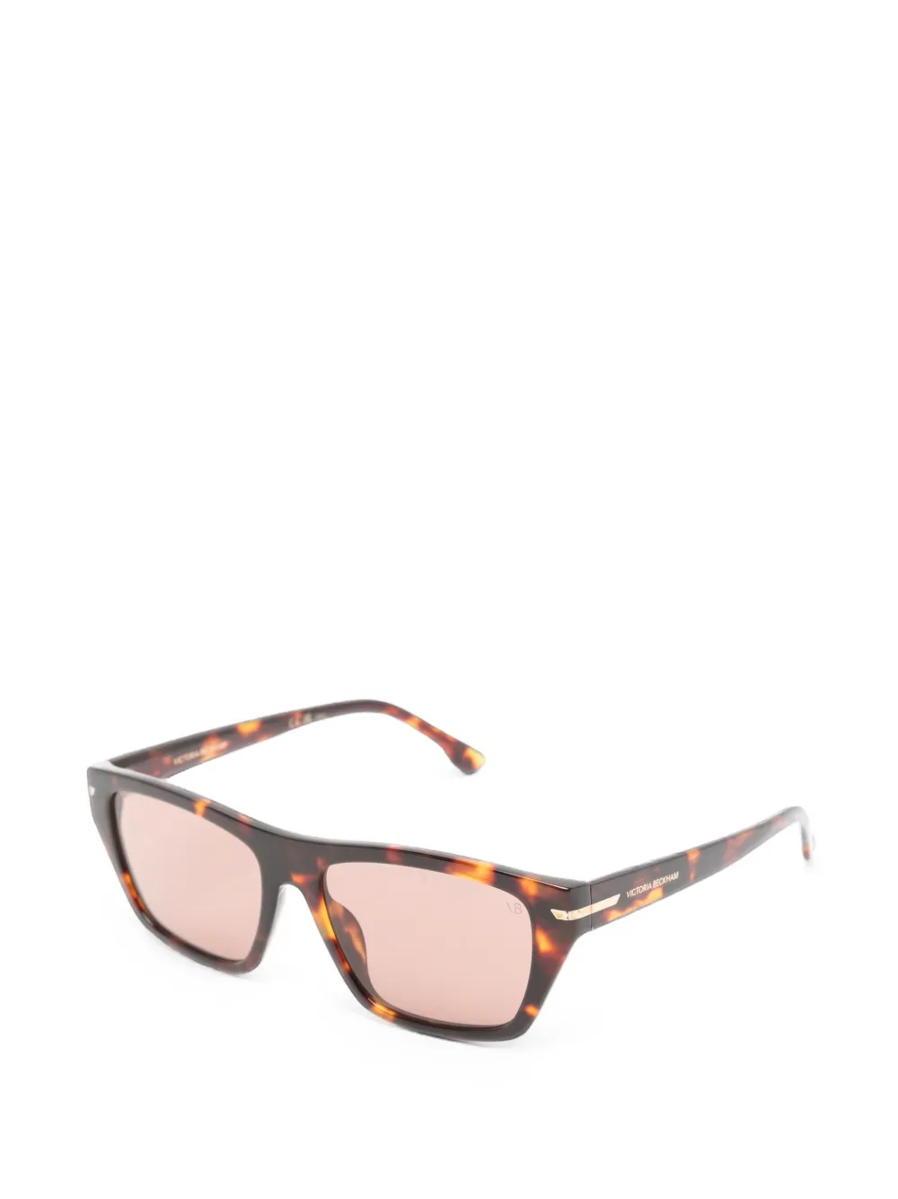 Victoria Beckham Eyewear Zonnebril met rechthoekig montuur Bruin
