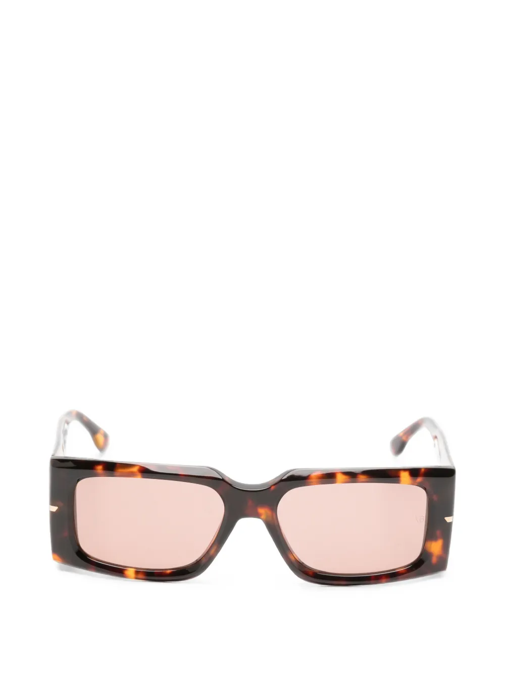 Victoria Beckham Eyewear Zonnebril met rechthoekig montuur Bruin