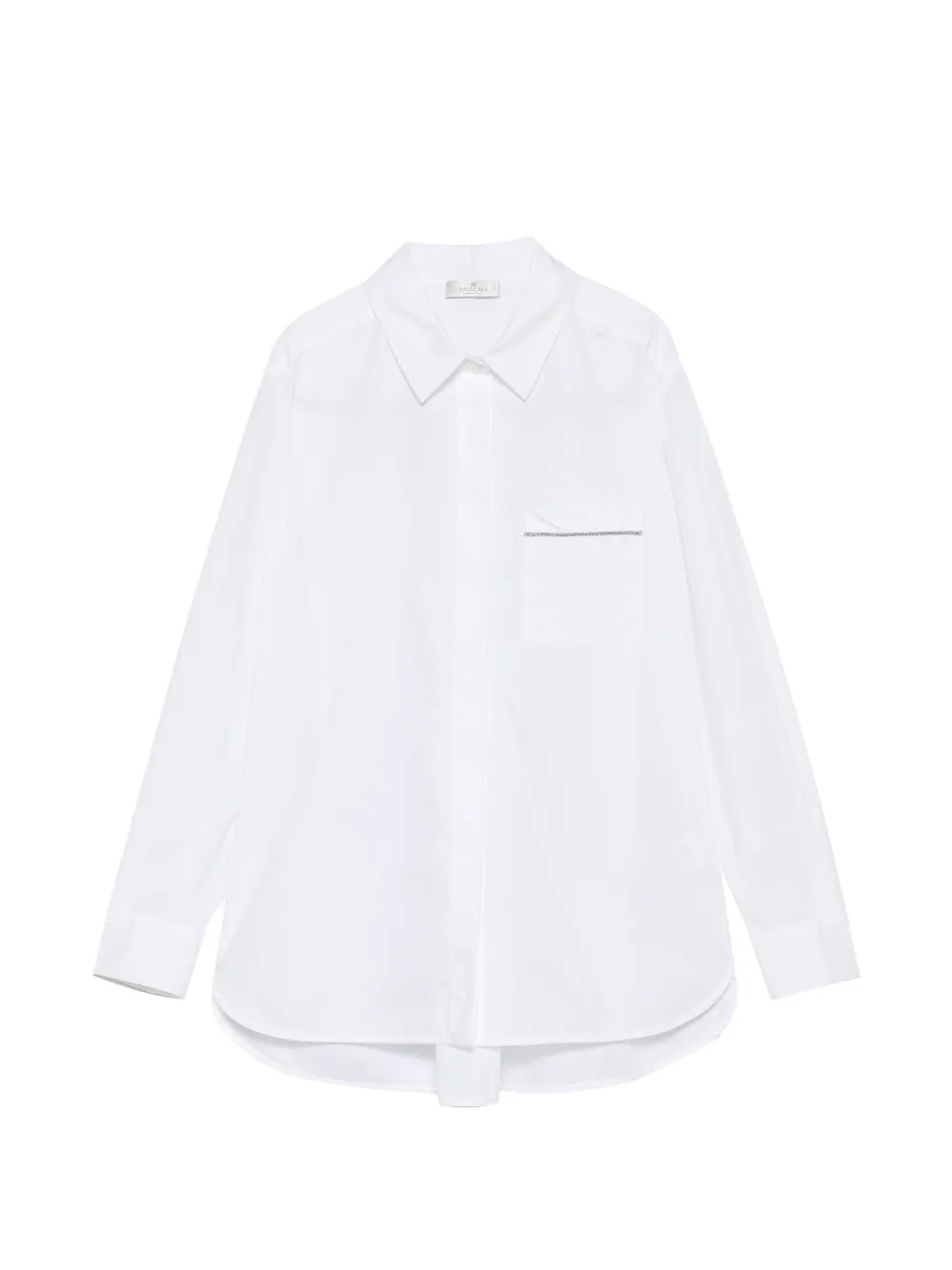 PANICALE embellished-pocket shirt - Bianco