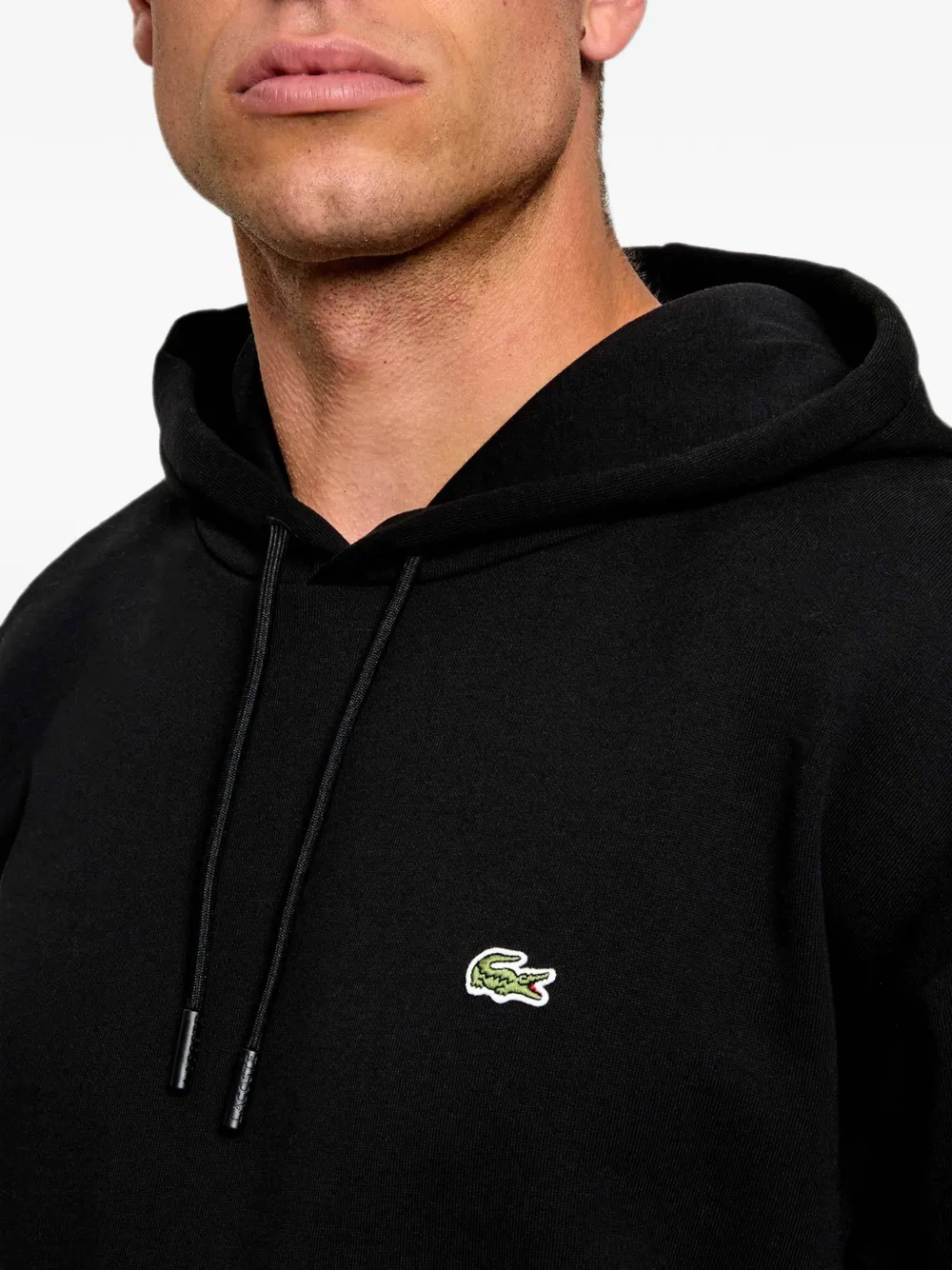 Lacoste Fleece hoodie Zwart