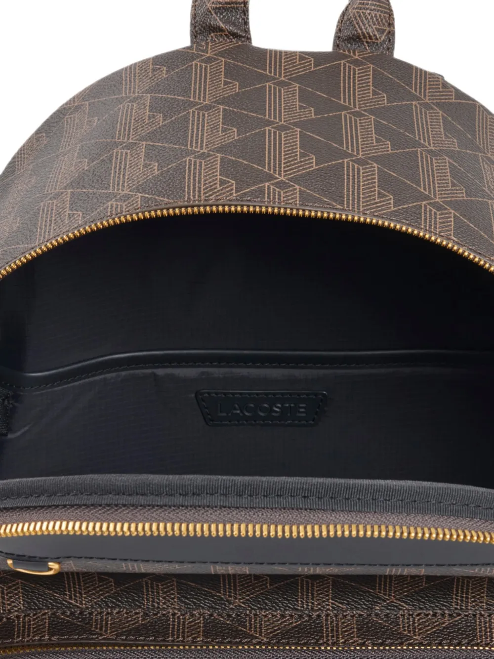 Lacoste The Blend rugzak met monogramprint Bruin