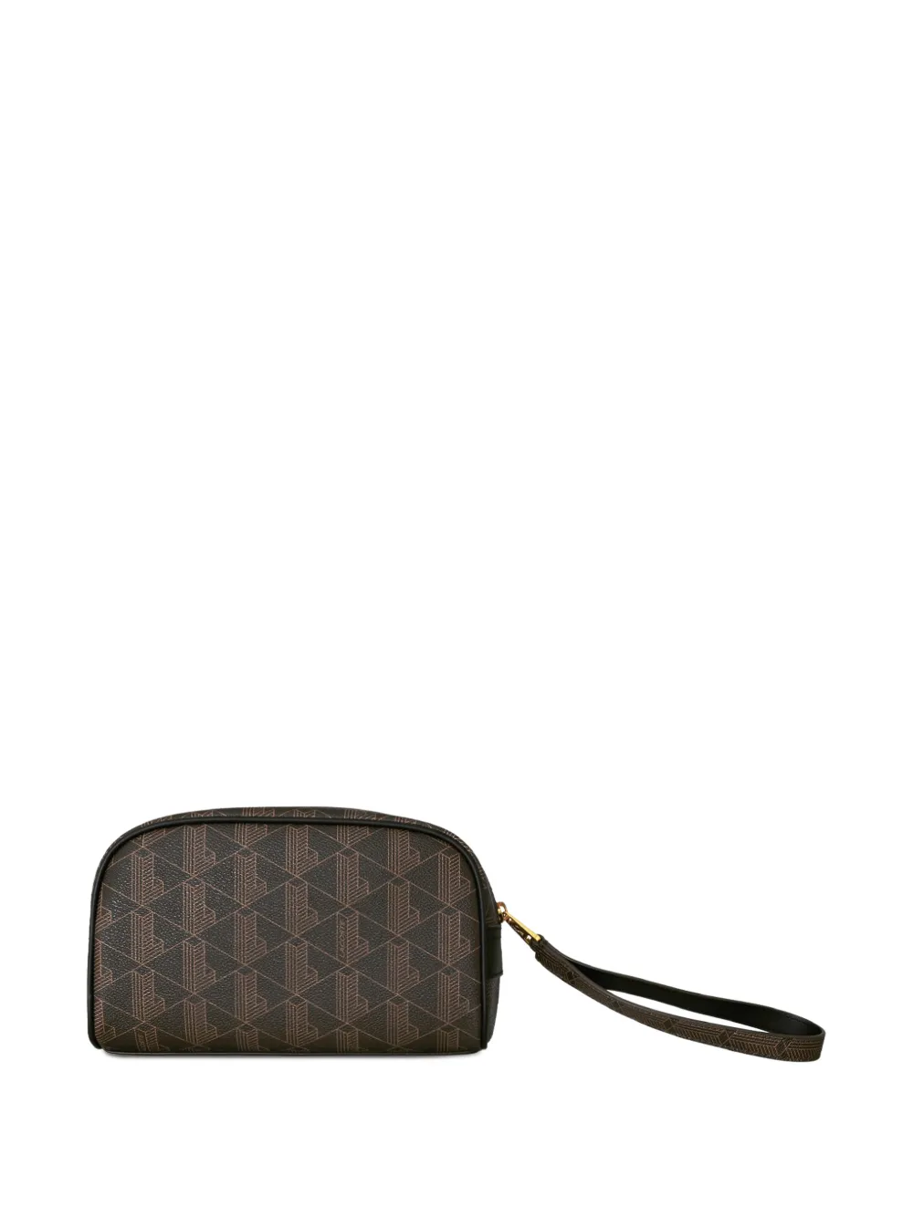 Lacoste The Blend make-up tas met monogramprint Bruin
