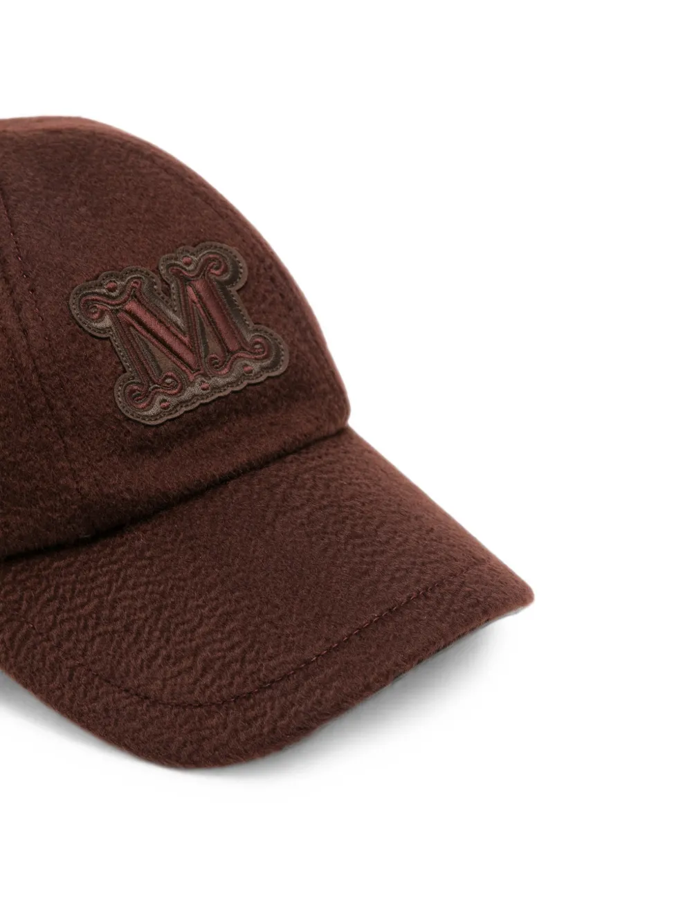 Max Mara logo-patch cashmere baseball cap Bruin