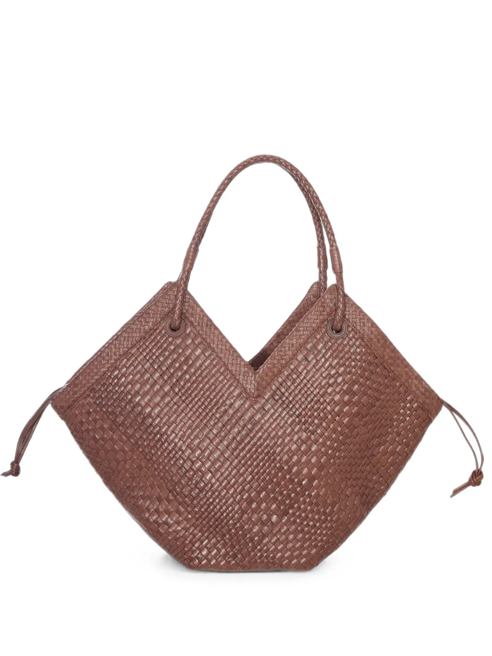 IBELIV large Trinity woven-leather tote bag