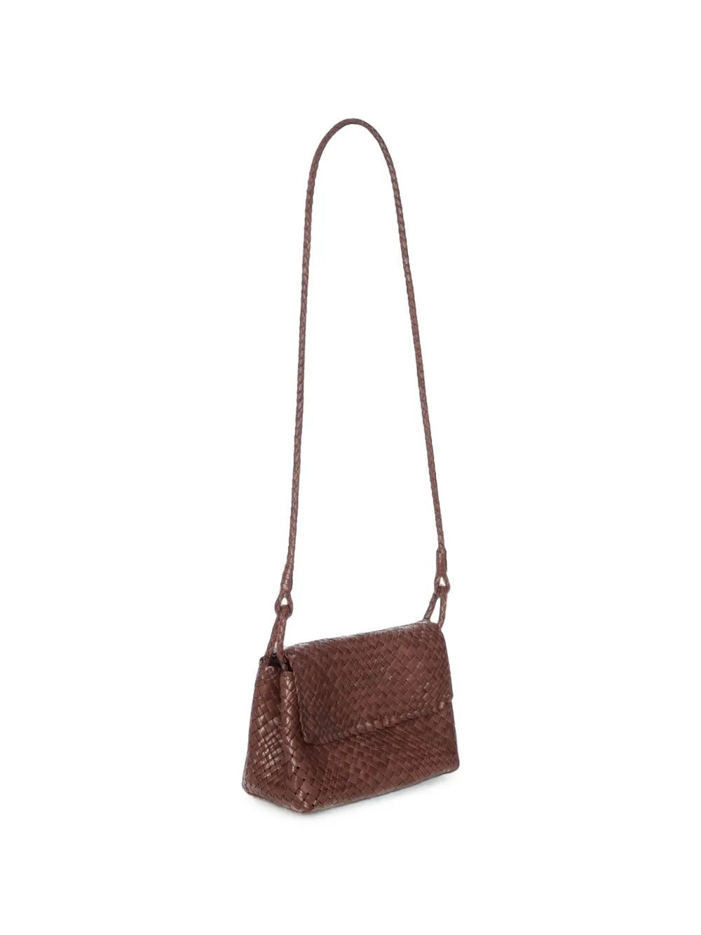 IBELIV Paris geweven leren crossbodytas Bruin