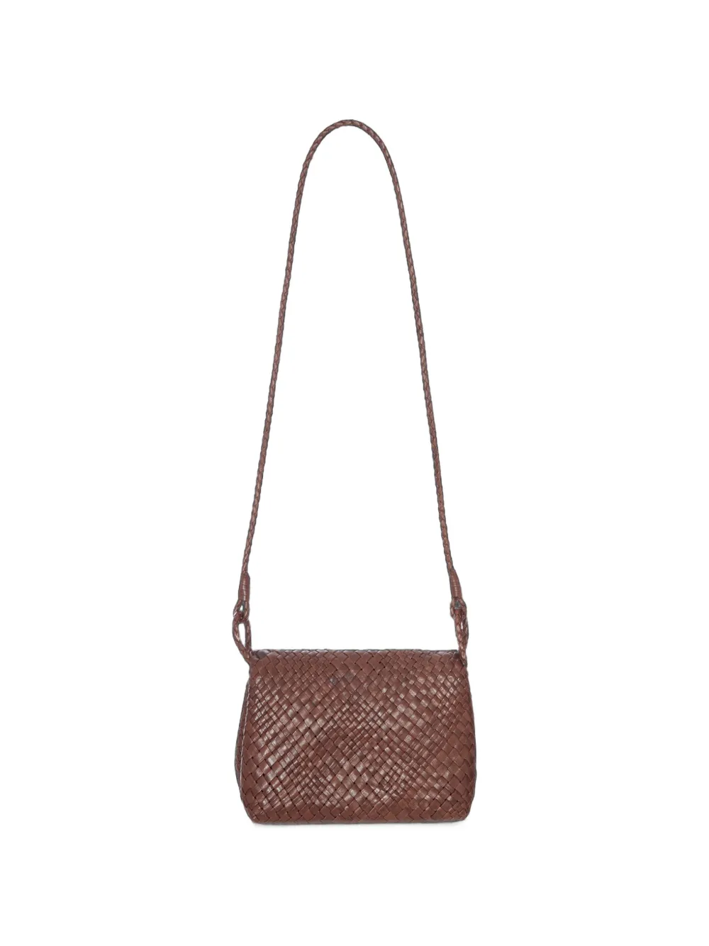 IBELIV Paris geweven leren crossbodytas Bruin