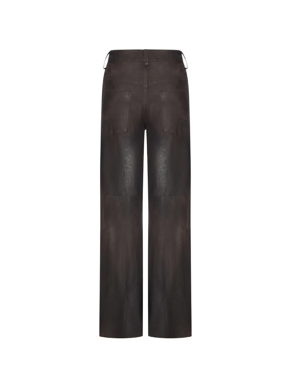 Salvatore Santoro straight-leg leather trousers Bruin