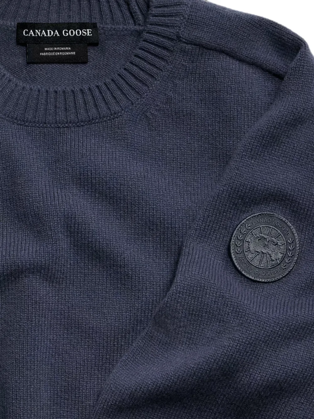 Canada Goose Trui van merinowol met logopatch Blauw