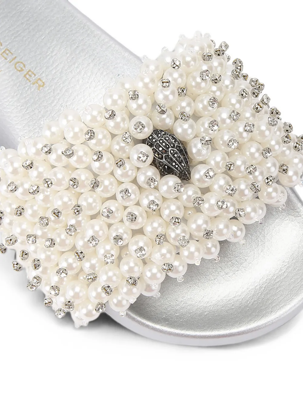 Kurt Geiger London Meena Eagle bead slides Wit