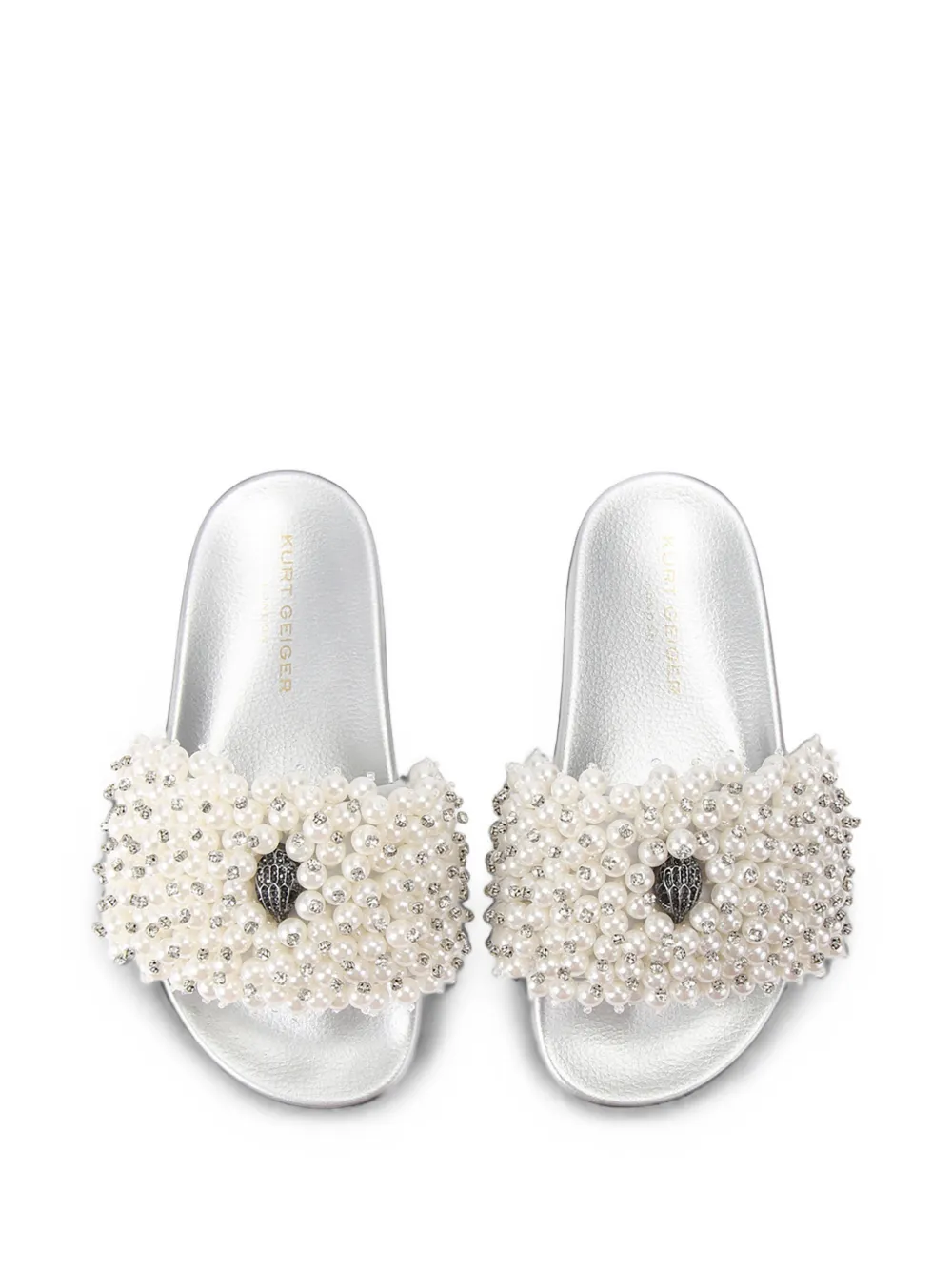 Kurt Geiger London Meena Eagle bead slides Wit