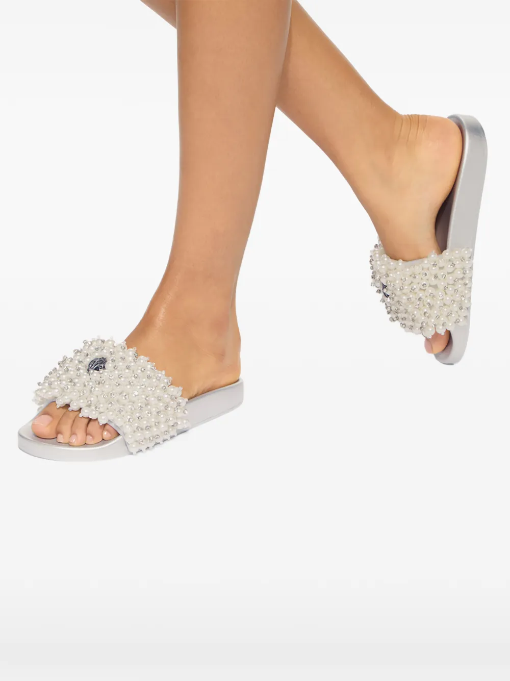 Kurt Geiger London Meena Eagle bead slides Wit