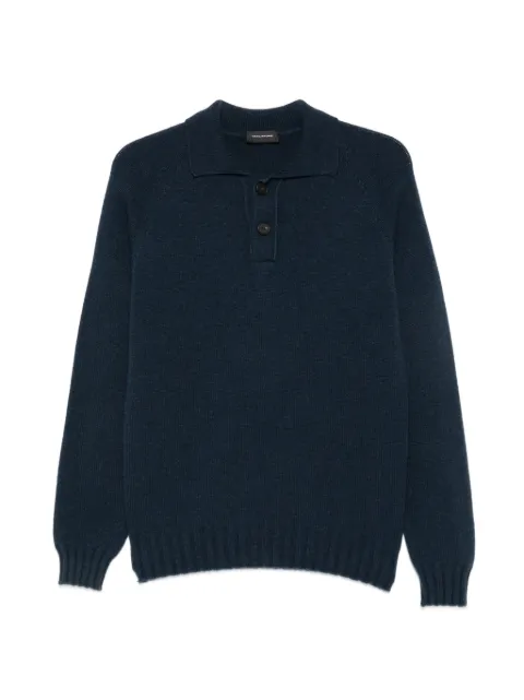 Tagliatore Voltaire knit raglan-sleeve polo shirt
