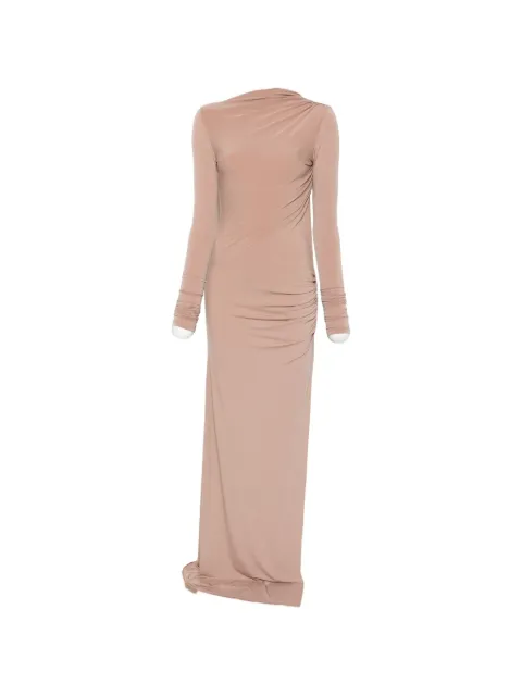 THE ANDAMANE Sophie ruched open-back maxi dress