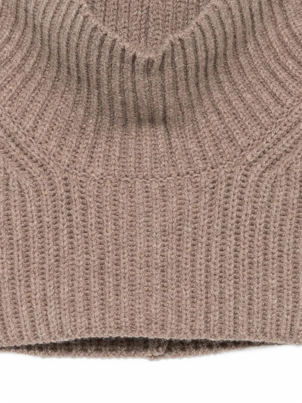 Soeur Gad ribbed-knit high-neck scarf Beige