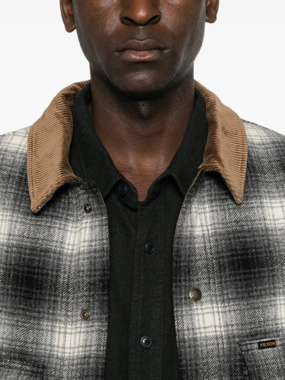 Filson Geruit shirtjack met lange mouwen Zwart
