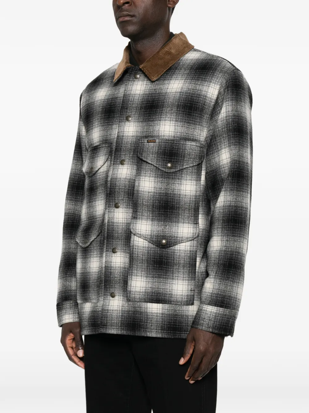 Filson Geruit shirtjack met lange mouwen Zwart