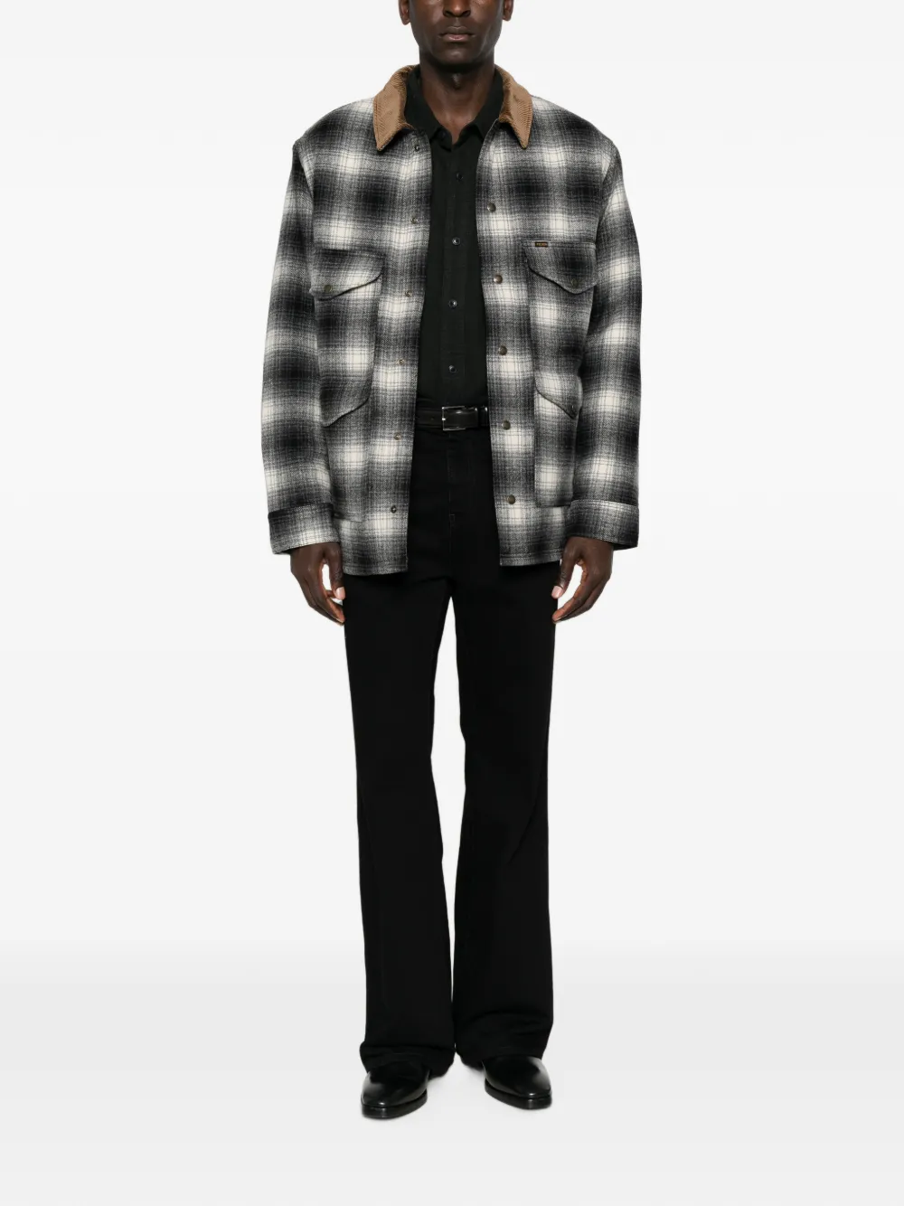 Filson Geruit shirtjack met lange mouwen Zwart