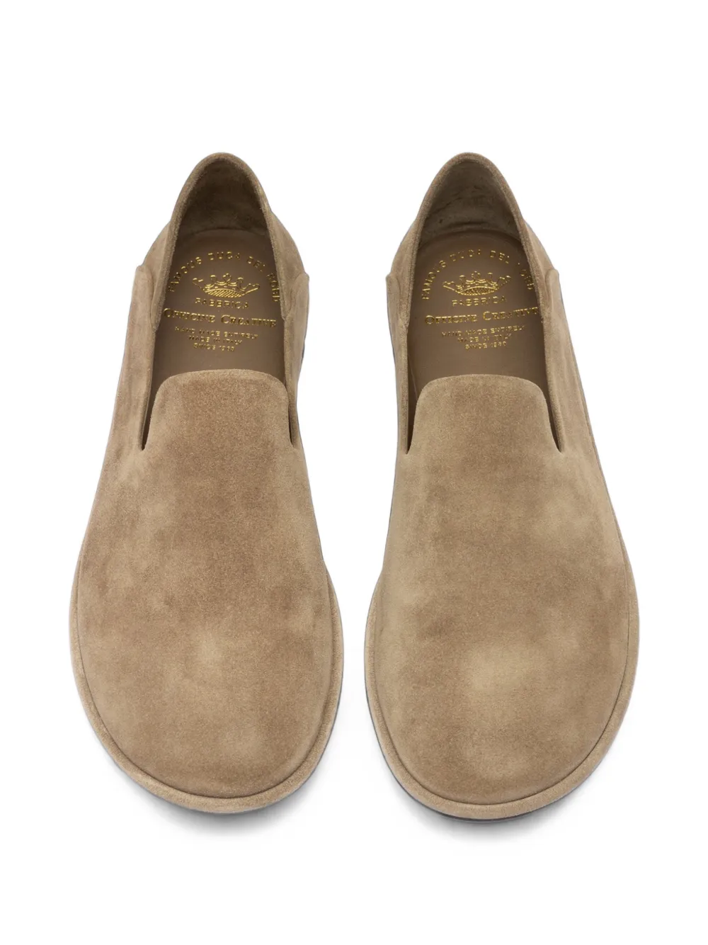 Officine Creative Mienne suède slip-on slippers Beige