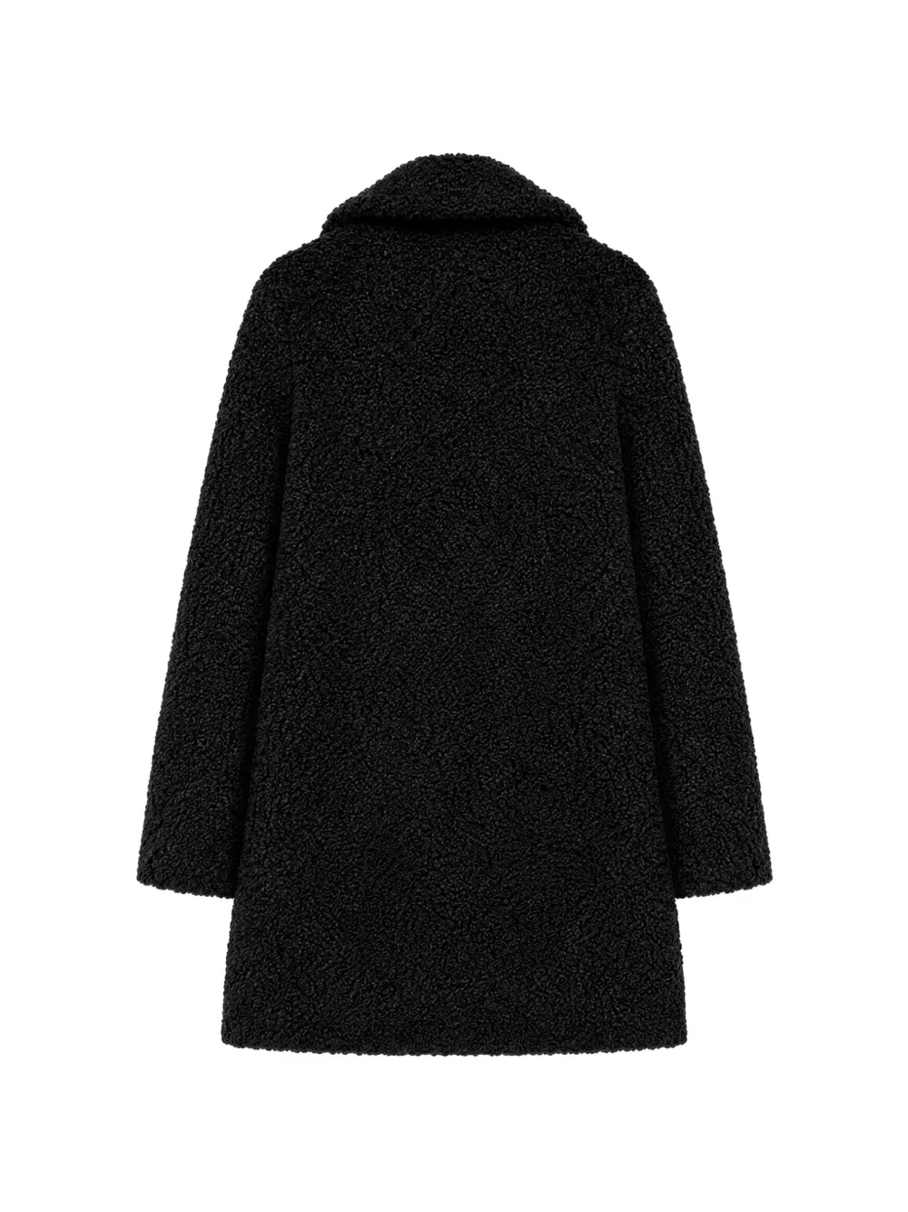 Miss Grant Kids Bouclé jas met gekerfde revers Zwart