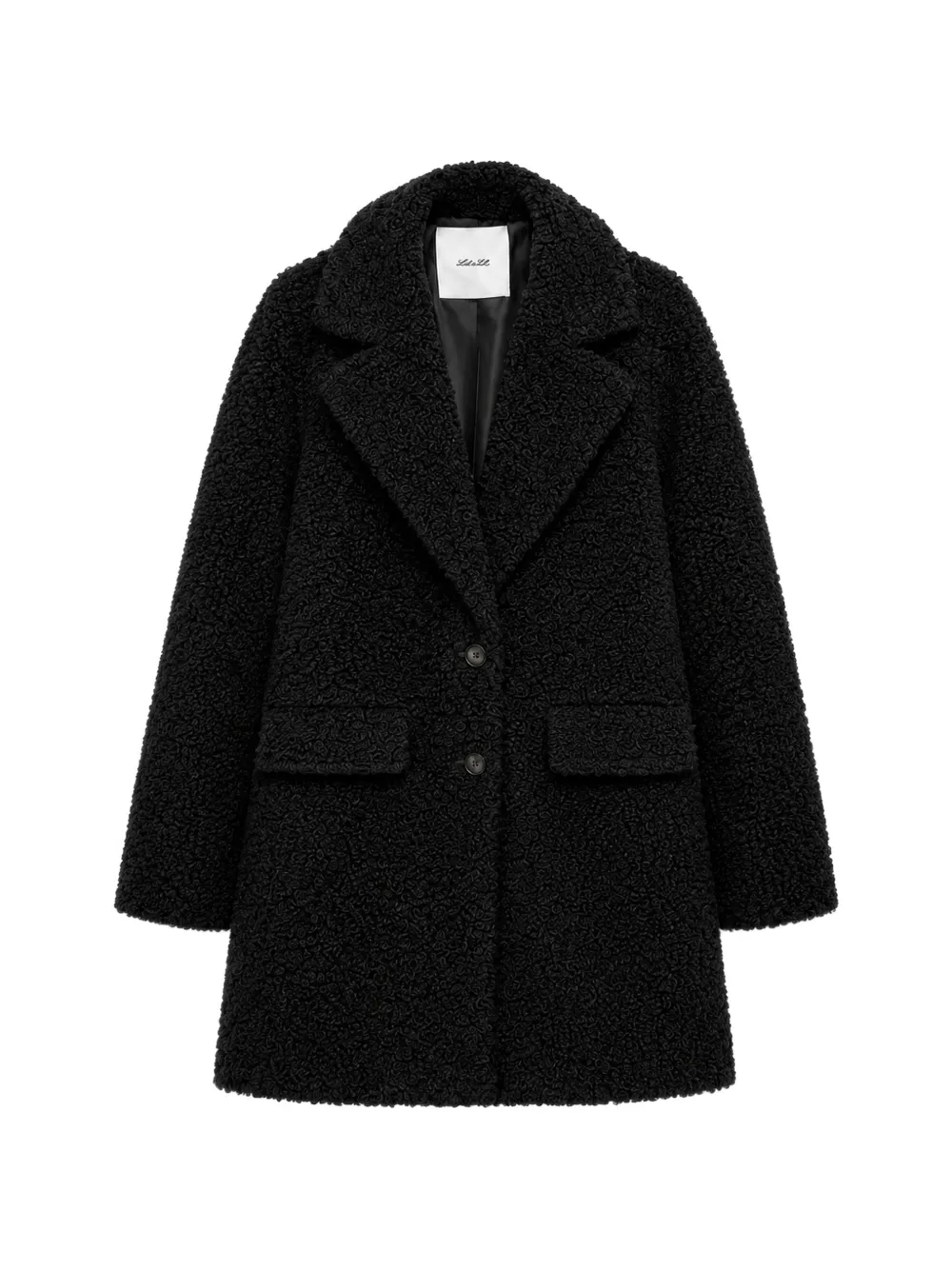 Miss Grant Kids Cappotto con revers a lancia - Nero
