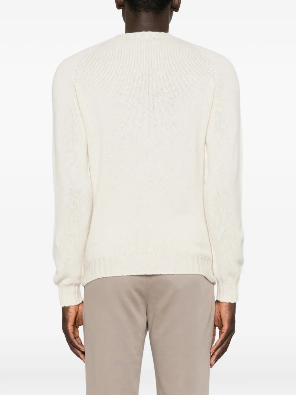 Tagliatore Nobhil trui met lange mouwen en geribbelde afwerking Beige