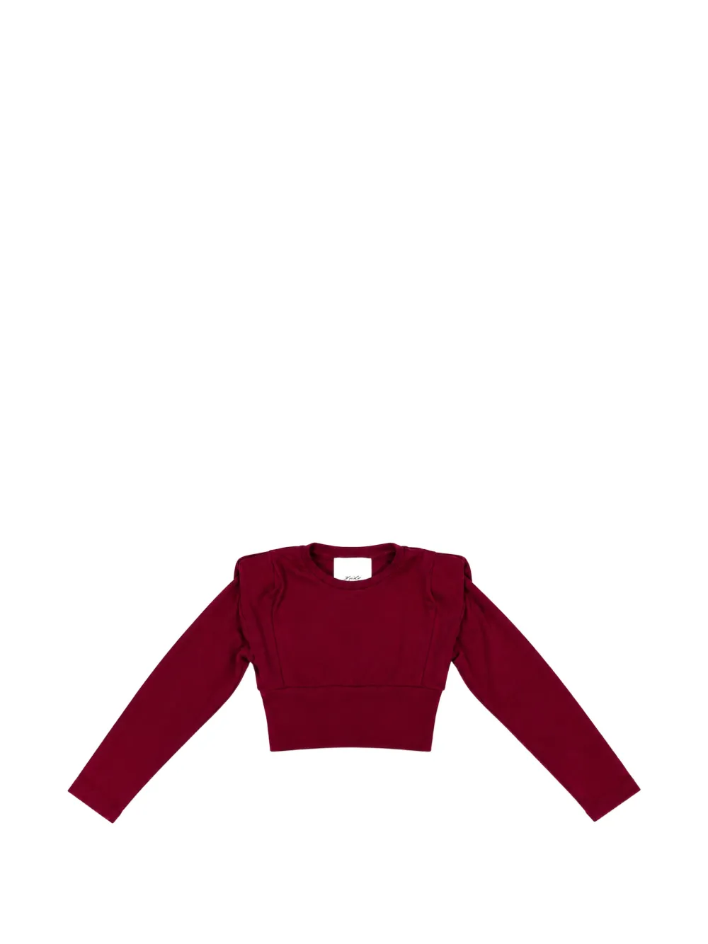 Miss Grant Kids structured-shoulder cropped T-shirt - Rosso