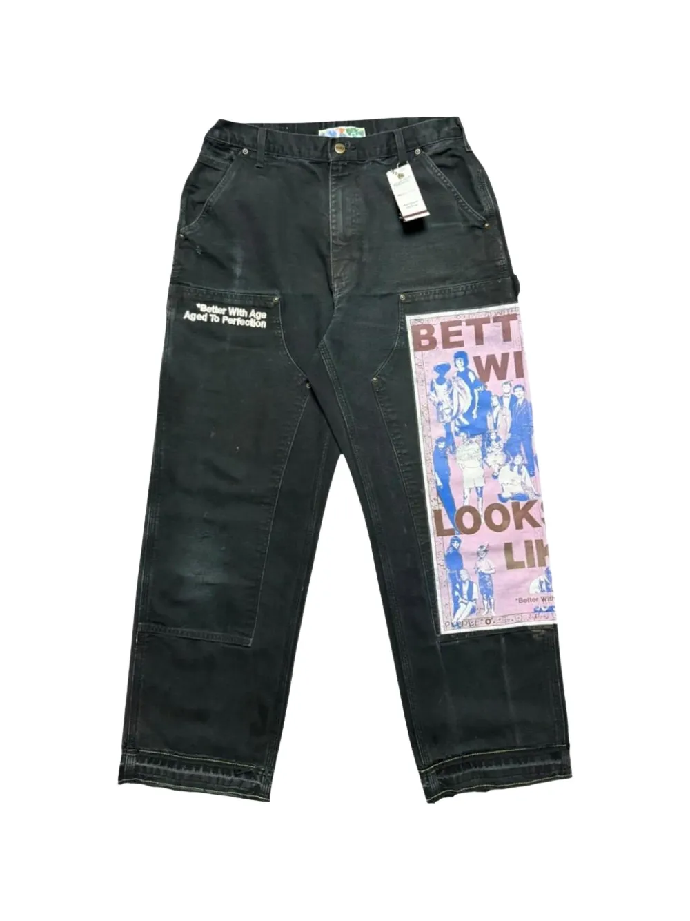 Better with Age Pantaloni con stampa grafica - Nero