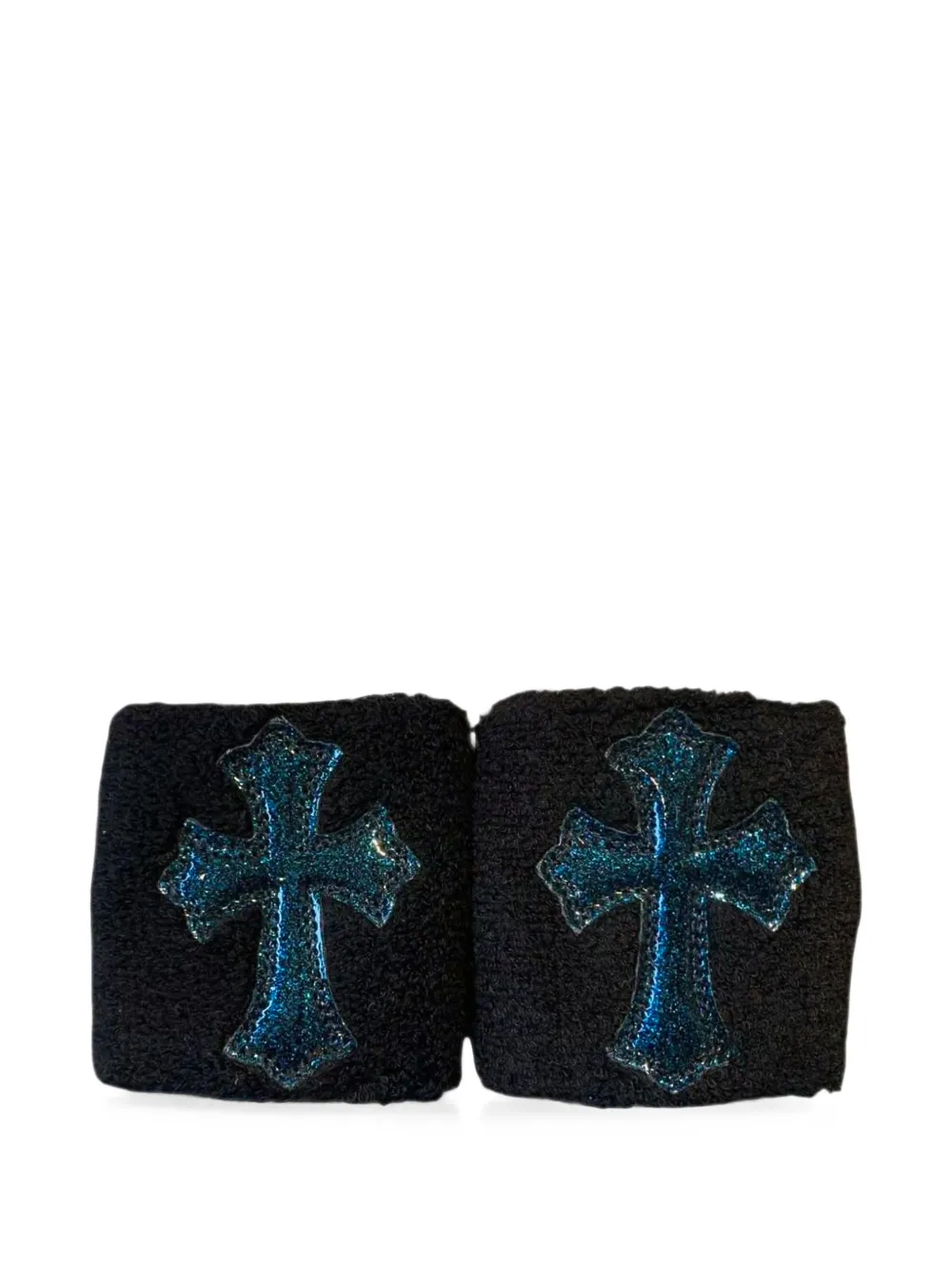Chrome Hearts Galaxy cross-patch wristbands - Nero