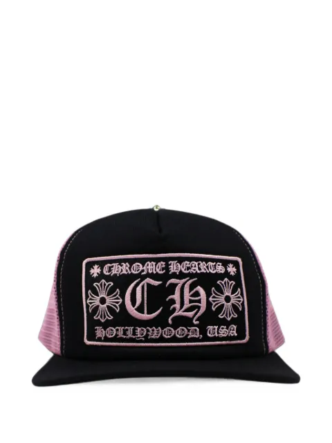 Chrome Hearts logo-patch Hollywood trucker hat