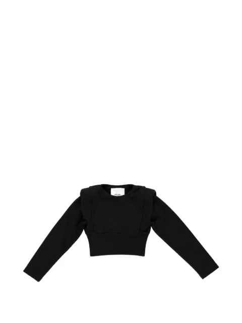 Miss Grant Kids padded-shoulder cropped sweater