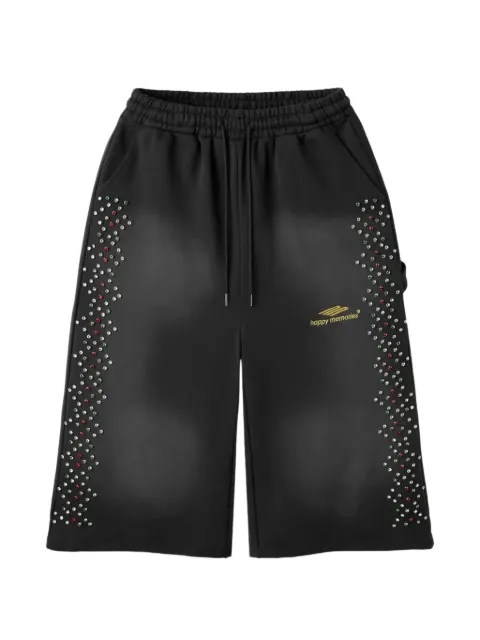 Happy Memories Don't Die crystal-embellished drawstring shorts