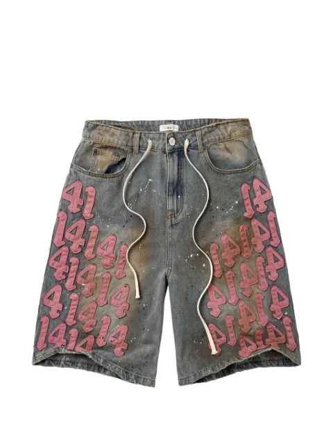 Vale Pink Charm applique-patch shorts