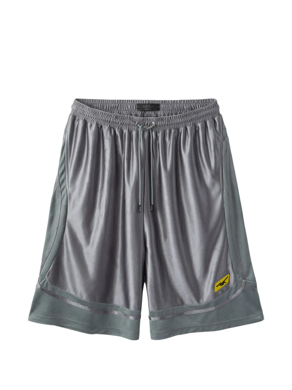 Happy Memories Don't Die Mixtape drawstring shorts - Grigio