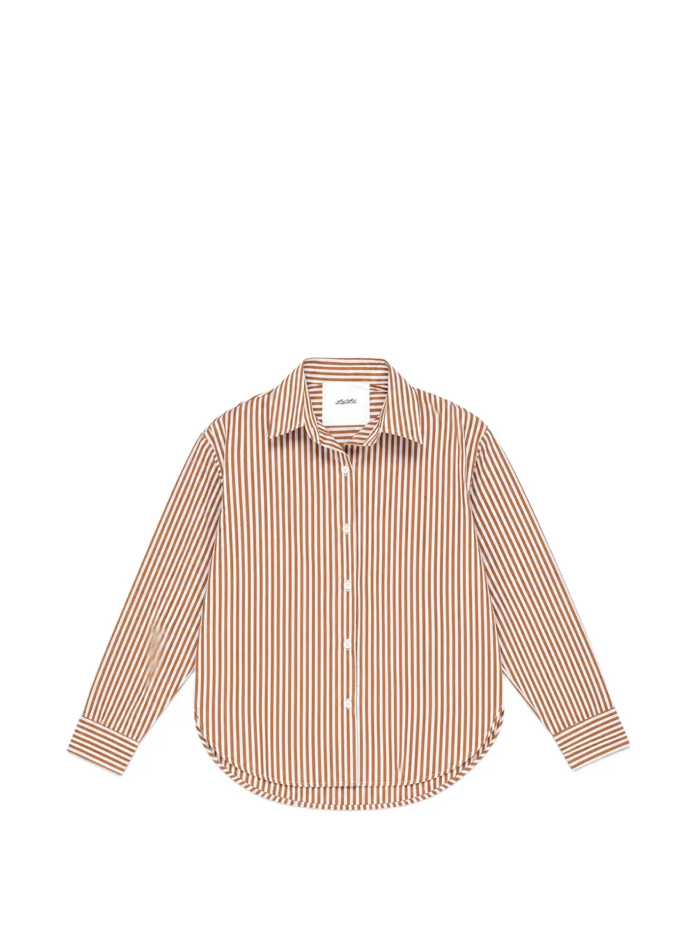 Miss Grant Kids striped long-sleeve shirt - Braun
