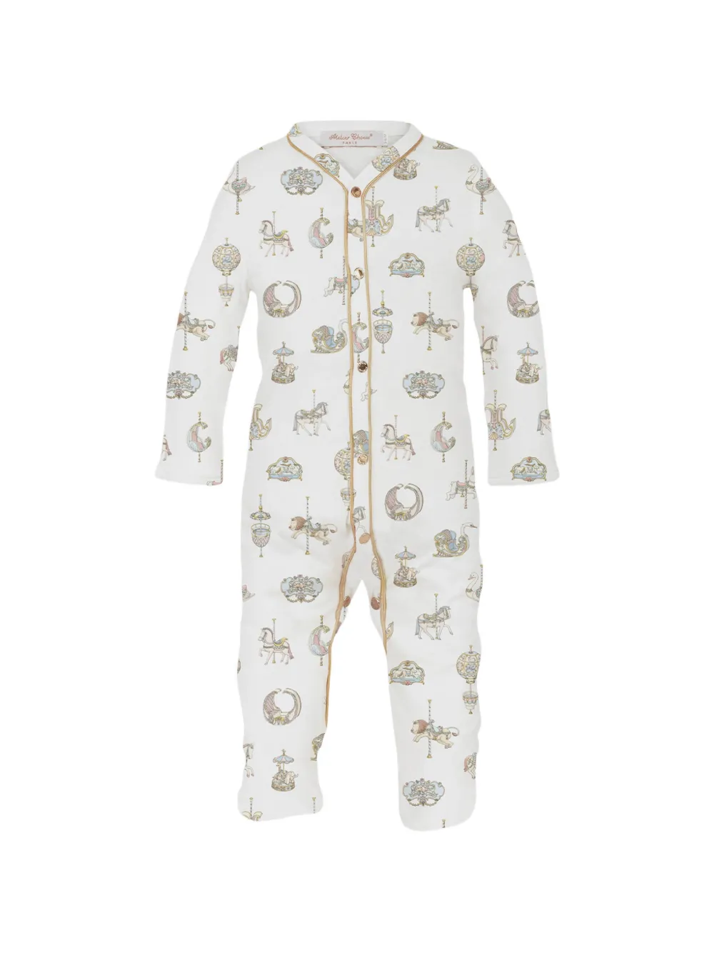 Atelier Choux pyjama Carousel à imprimé illustré - Blanc Atelier Choux pyjama Carousel à imprimé illustré - Blanc
