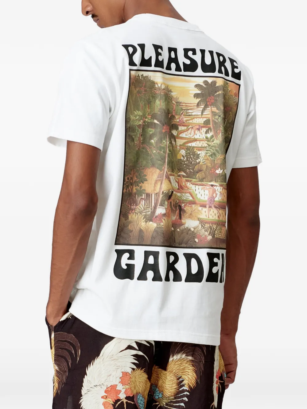 Endless Joy Pleasure Garden T-shirt met korte mouwen en grafische print Wit