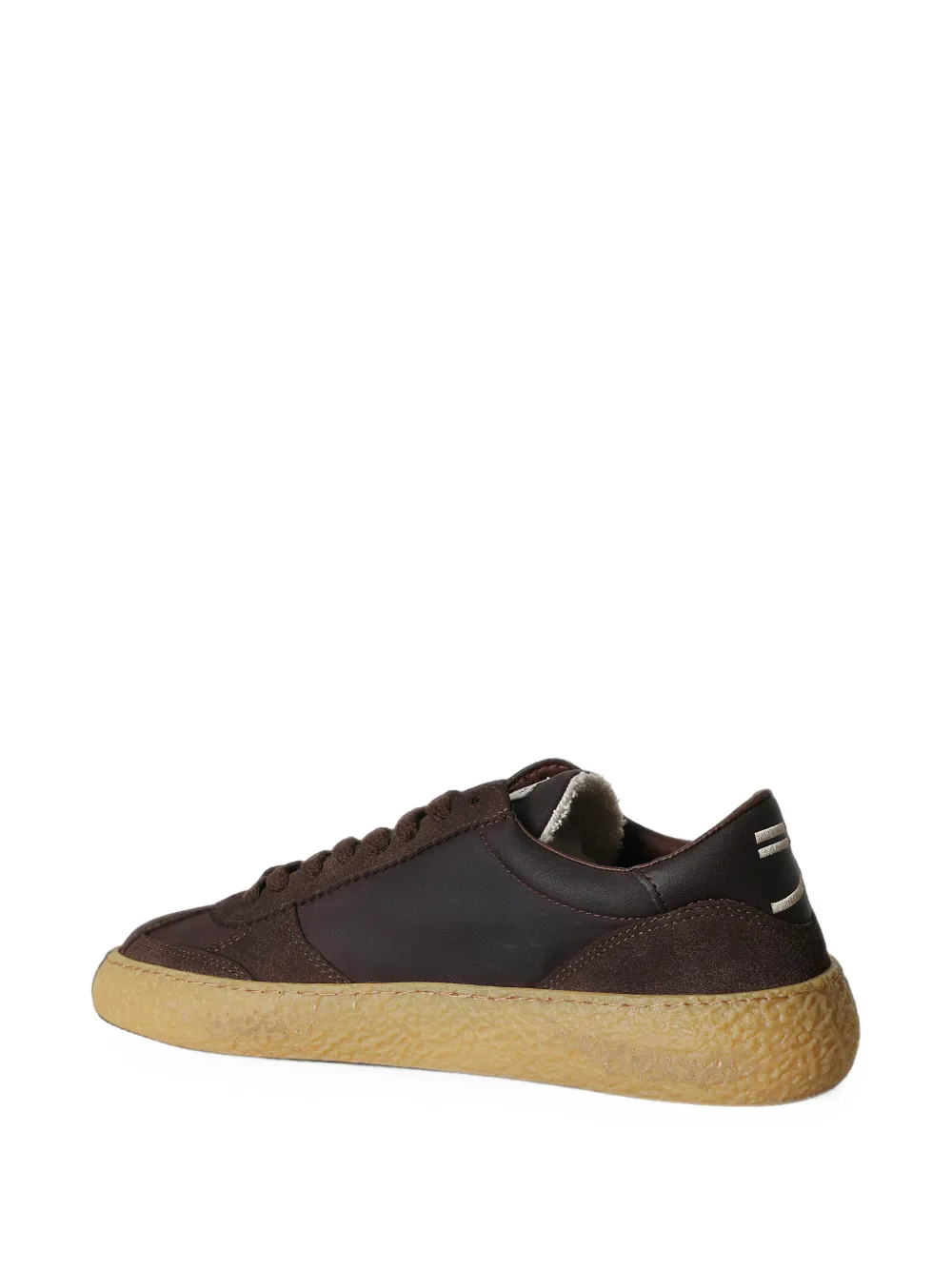 Puraai 1.01 Vintage suède sneakers met vlakken Bruin