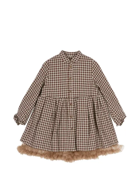 jnby by JNBY check-pattern ruffled dress