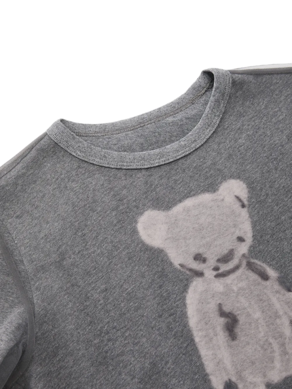 jnby by JNBY Jurk met beerprint en ruches Grijs