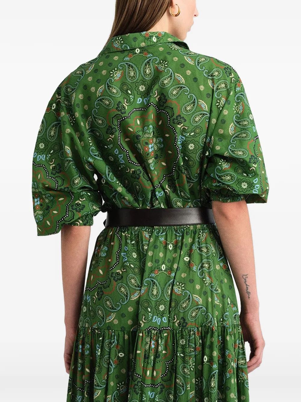 Cara Rumson blouse met bandana-print Groen
