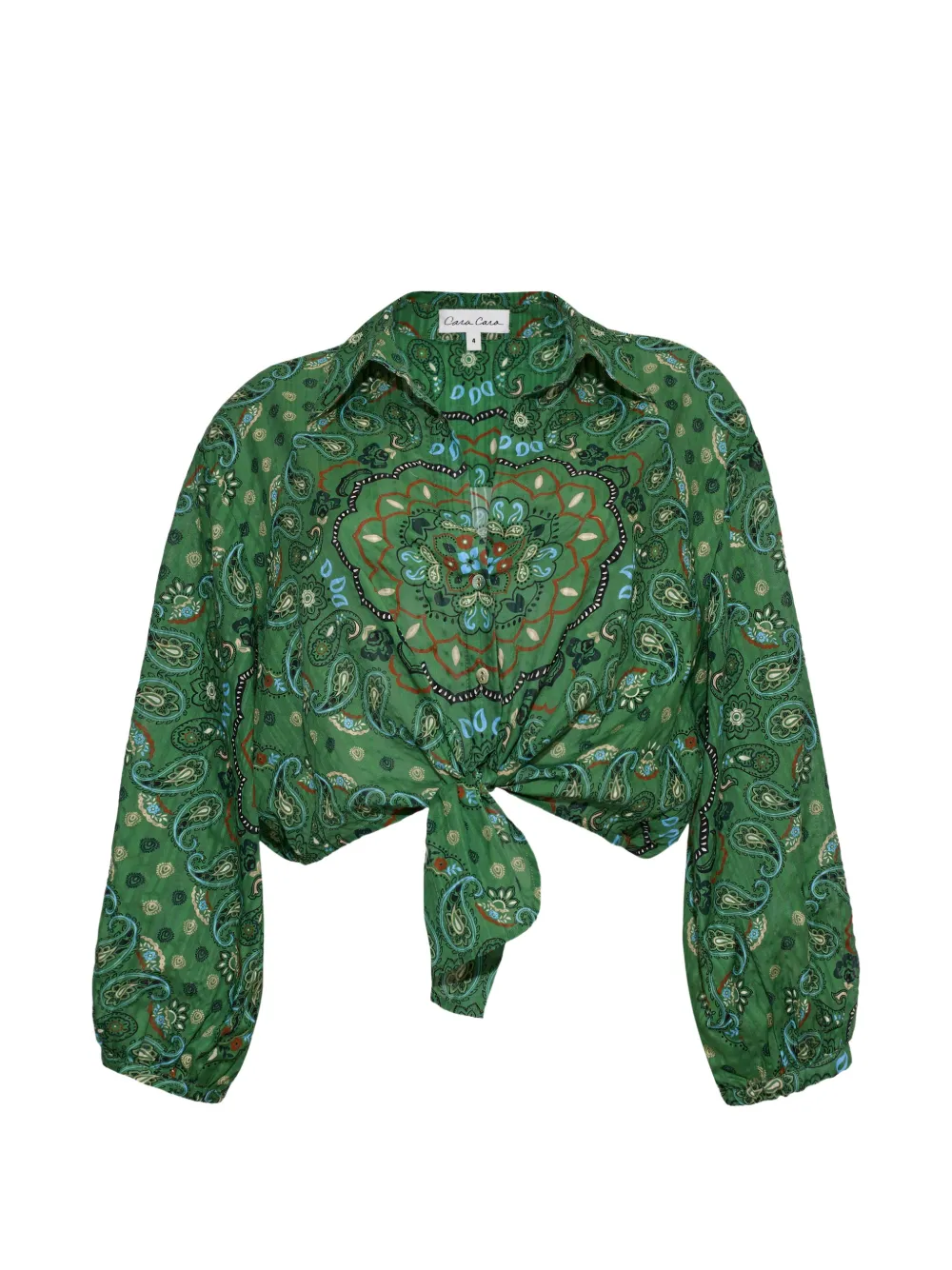 Cara Cara Rumson Bandana-print Shirt In Green