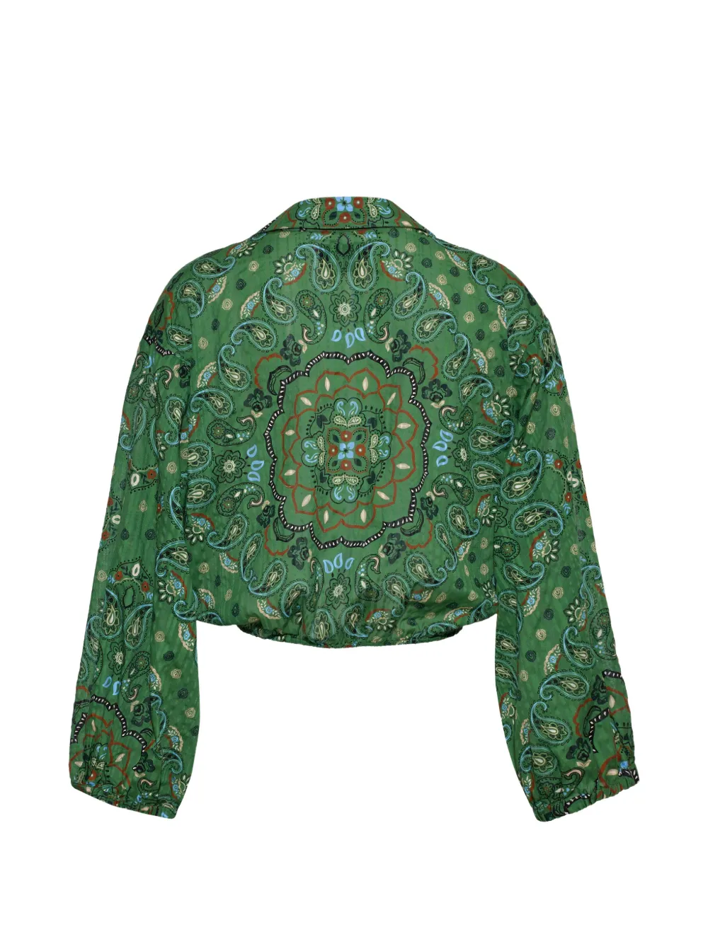 Cara Rumson blouse met bandana-print Groen