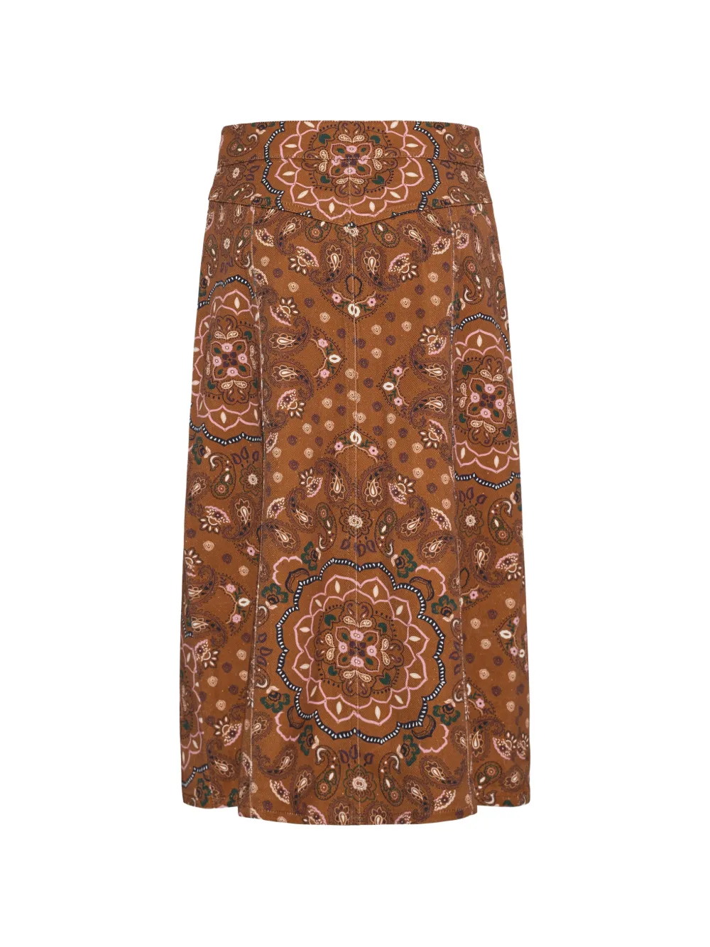 Cara Juniper midi-rok met A-lijn Bruin
