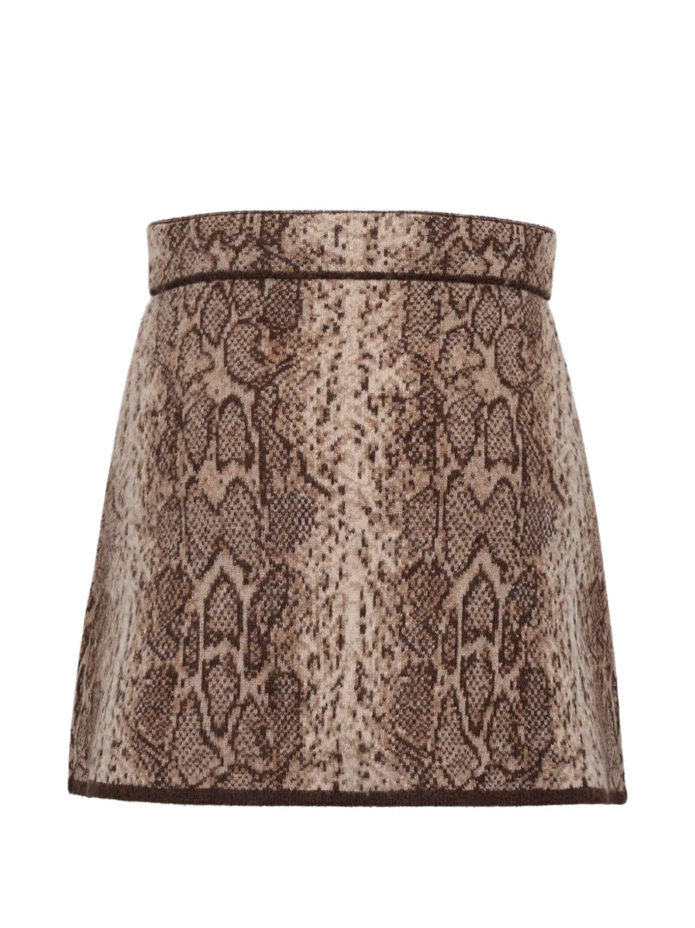 Cara Dayton mini-rok met slangenprint Bruin