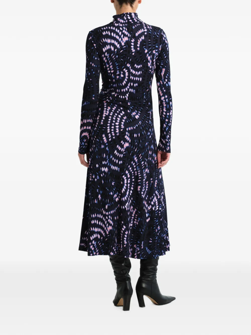 Cara Hera midi-jurk met gesmockt detail Blauw