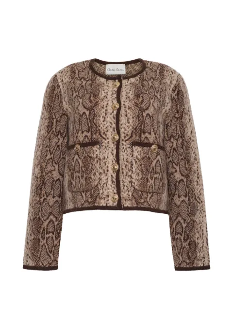 Cara Cara Bristol snakeskin-print cardigan