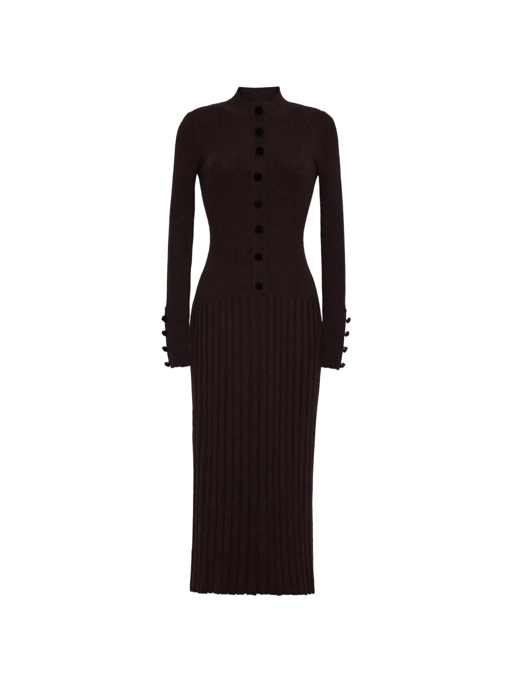 Cara Cara Easton ribbed-knit midi dress - Braun