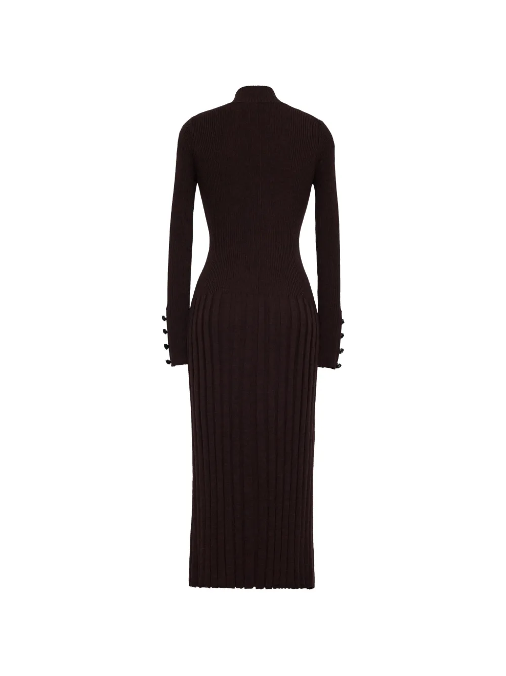 Cara Easton ribgebreide midi-jurk Bruin