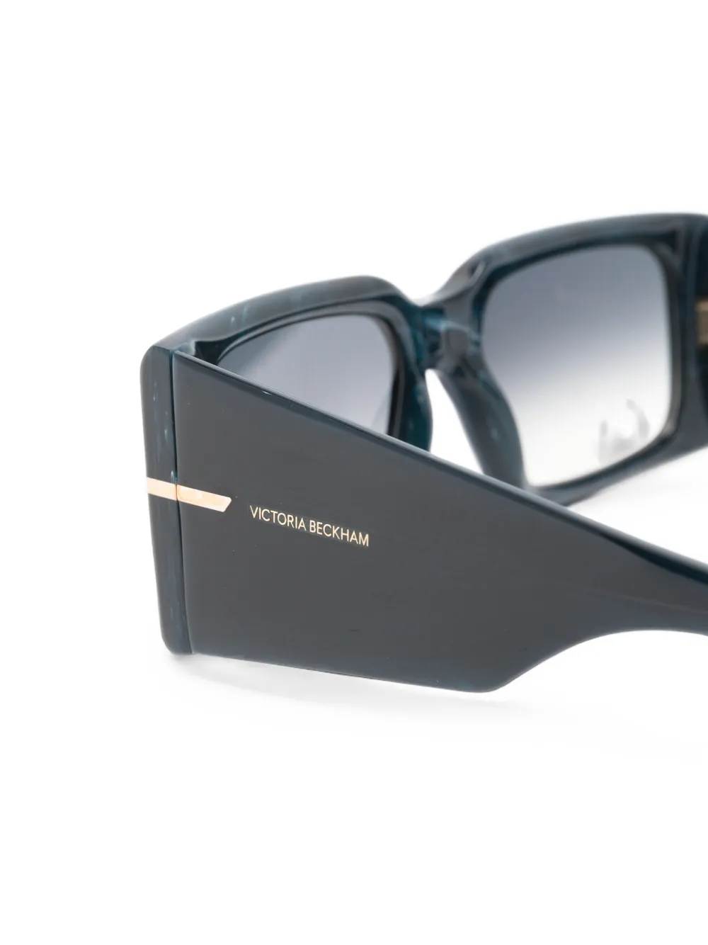 Victoria Beckham Eyewear Zonnebril met rechthoekig montuur Blauw