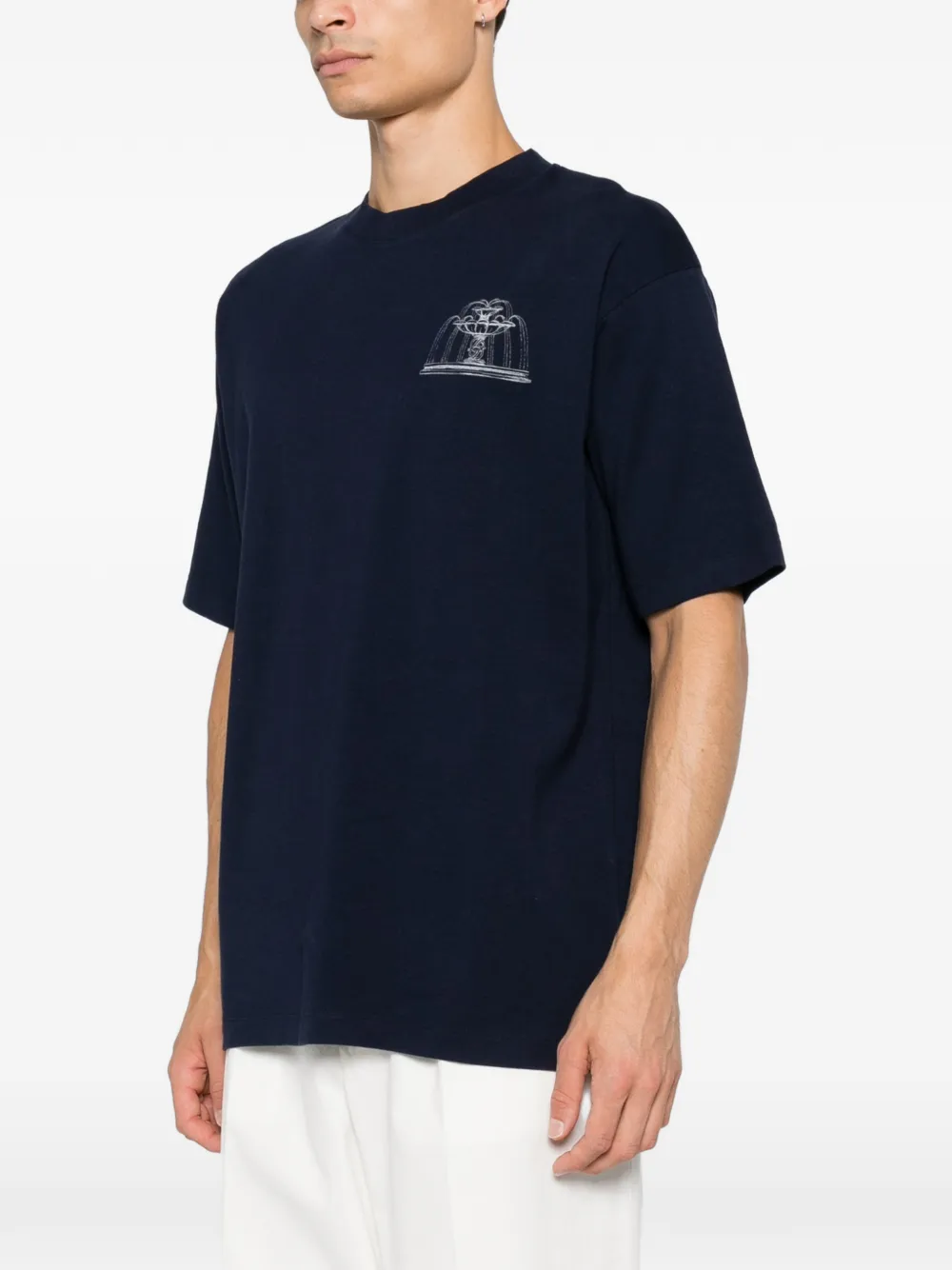 Drôle De Monsieur Fountain T-shirt Blauw